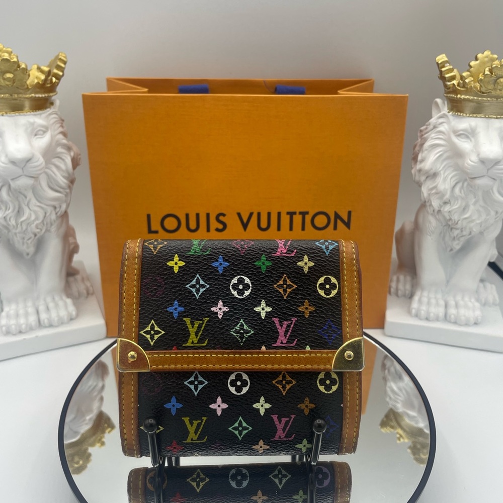 Louis Vuitton Murakami Multicolor Trifold Wallet